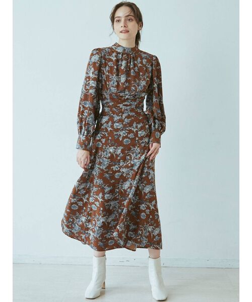 LAGUNAMOON（ラグナムーン）の「ウエストギャザーフラワーワンピース（ワンピース・レディース・ブラック/アイボリー/ブラウン・SMALL/MEDIUM）」の20枚目の写真