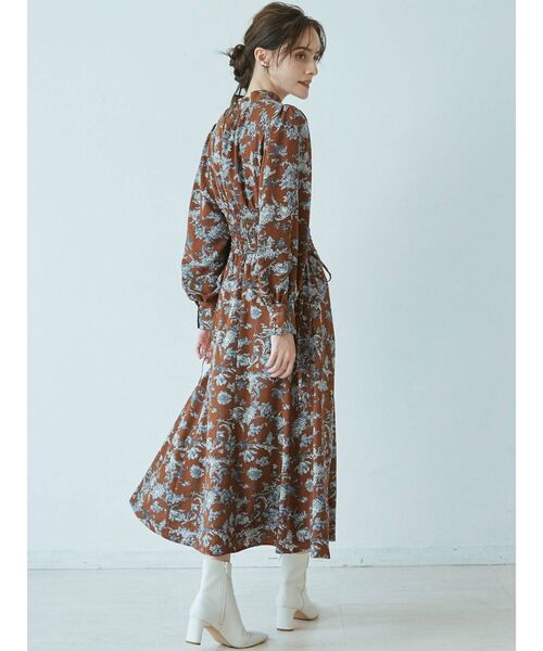 LAGUNAMOON（ラグナムーン）の「ウエストギャザーフラワーワンピース（ワンピース・レディース・ブラック/アイボリー/ブラウン・SMALL/MEDIUM）」の8枚目の写真