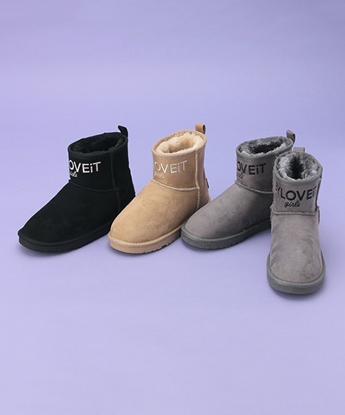 by LOVEiT(バイラビット)の「フェイクムートンブーツ(ブーツ・キッズ・ベージュ/ブラック/グレー・23cm/21cm/22cm/24cm)」の14枚目の写真