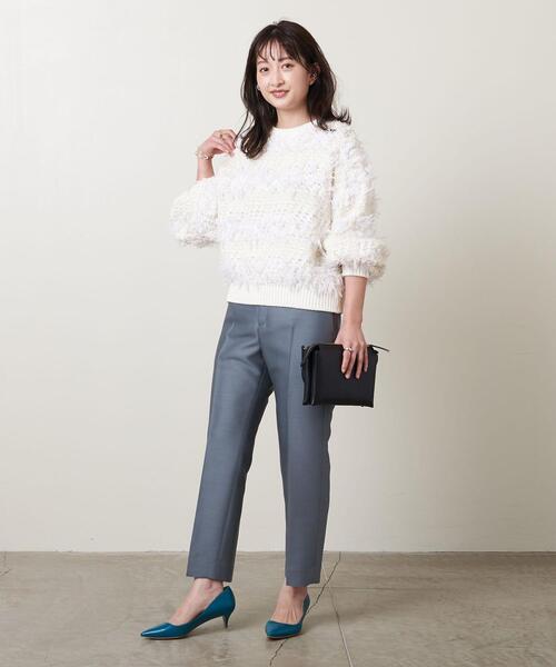 UNITED ARROWS（ユナイテッドアローズ）の「＜UNITED ARROWS＞ミックス ヤーン ニット B †◆（ニット/セーター・レディース・ブラック/オフホワイト・FREE）」の12枚目の写真