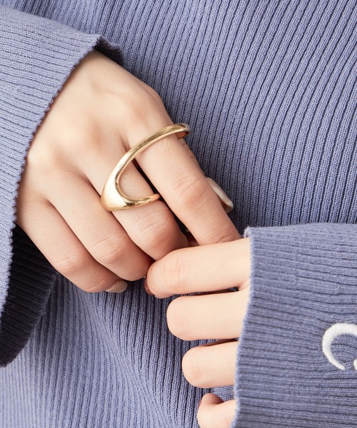Chico(チコ)の「ダブルフィンガーリング(リング・レディース・シルバー/ゴールド・FREE)」の2枚目の写真