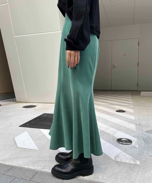 CAPRICIEUX LE'MAGE（カプリシューレマージュ）の「ハイウエストミドルマーメイドスカート（スカート・レディース・ブラック/ブルー/グリーン・FREE）」の19枚目の写真