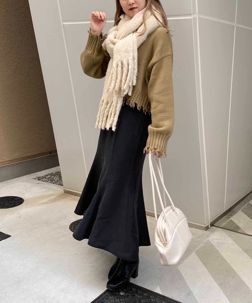 CAPRICIEUX LE'MAGE（カプリシューレマージュ）の「ハイウエストミドルマーメイドスカート（スカート・レディース・ブラック/ブルー/グリーン・FREE）」の12枚目の写真