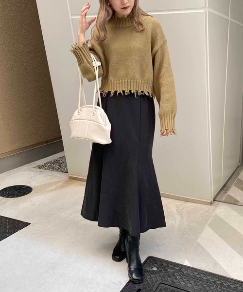 CAPRICIEUX LE'MAGE（カプリシューレマージュ）の「ハイウエストミドルマーメイドスカート（スカート・レディース・ブラック/ブルー/グリーン・FREE）」の16枚目の写真