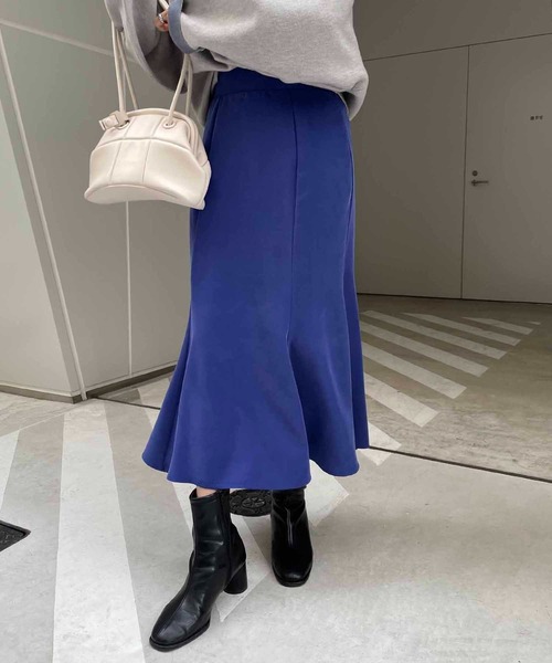 CAPRICIEUX LE'MAGE（カプリシューレマージュ）の「ハイウエストミドルマーメイドスカート（スカート・レディース・ブラック/ブルー/グリーン・FREE）」の21枚目の写真