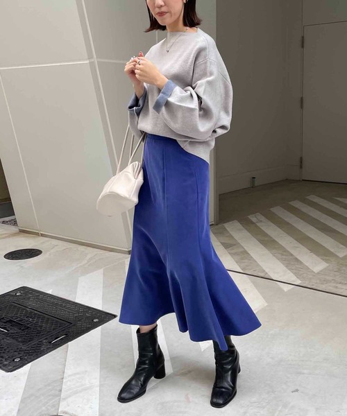 CAPRICIEUX LE'MAGE（カプリシューレマージュ）の「ハイウエストミドルマーメイドスカート（スカート・レディース・ブラック/ブルー/グリーン・FREE）」の17枚目の写真