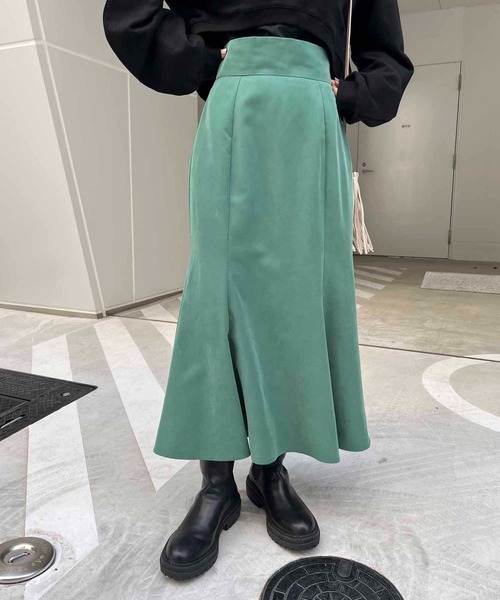 CAPRICIEUX LE'MAGE（カプリシューレマージュ）の「ハイウエストミドルマーメイドスカート（スカート・レディース・ブラック/ブルー/グリーン・FREE）」の10枚目の写真