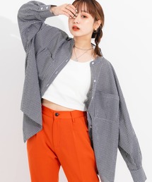 nemne store | ソデボリュームバンドカラーシャツ(シャツ/ブラウス)