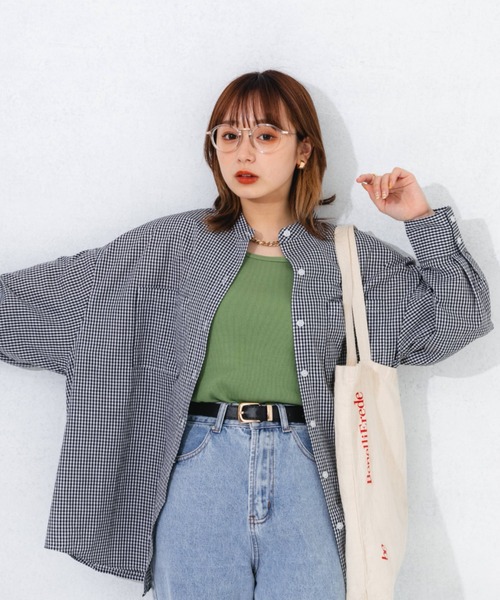 nemne store（ネンネストア）の「ソデボリュームバンドカラーシャツ（シャツ/ブラウス・レディース・イエロー/ブルー/ブラック系その他/パープル系その他・フリー）」の9枚目の写真