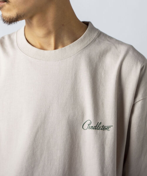 PENDLETON（ペンドルトン）の「【PENDLETON/ペンドルトン】バックプリント ビッグシルエットTシャツ（Tシャツ/カットソー・メンズ・チャコールグレー/ベージュ/レッド/オフホワイト/キナリ/ブラック/ミント・MEDIUM/LARGE）」の9枚目の写真