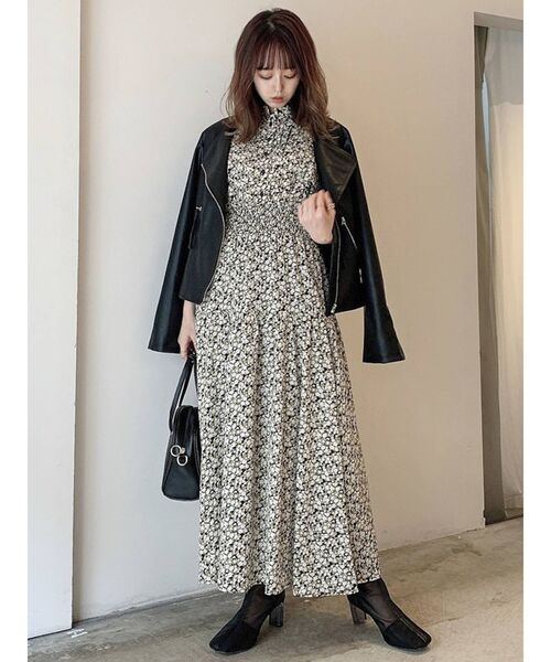 dazzlin（ダズリン）の「ベーシックライダースジャケット（テーラードジャケット・レディース・ブラック/ベージュ・FREE）」の7枚目の写真