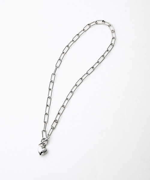 ADAM ET ROPE'（アダムエロペ）の「ハートチェーンネックレス（ネックレス・レディース・ゴールド/シルバー・FREE）」の2枚目の写真