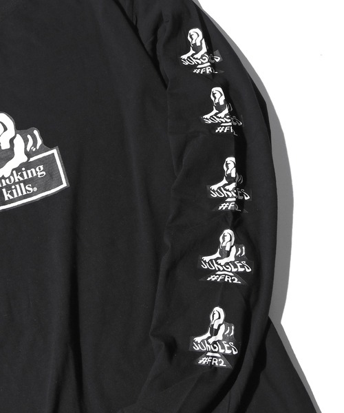 JUNGLES（ジャングルス）の「FR2/エフアールツー×JUNGLES/ジャングルス コラボ Smoking Kills Long Sleeve Tee ロンＴ（Tシャツ/カットソー・メンズ・ホワイト/ブラック・M/L/XL/S）」の19枚目の写真