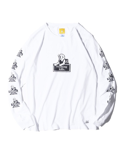 JUNGLES（ジャングルス）の「FR2/エフアールツー×JUNGLES/ジャングルス コラボ Smoking Kills Long Sleeve Tee ロンＴ（Tシャツ/カットソー・メンズ・ホワイト/ブラック・M/L/XL/S）」の12枚目の写真