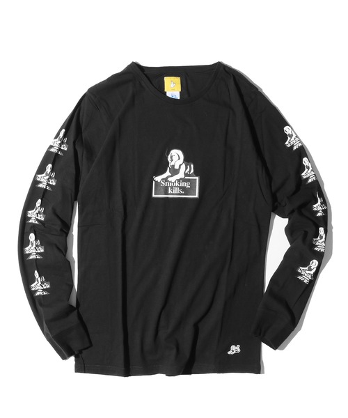 JUNGLES（ジャングルス）の「FR2/エフアールツー×JUNGLES/ジャングルス コラボ Smoking Kills Long Sleeve Tee ロンＴ（Tシャツ/カットソー・メンズ・ホワイト/ブラック・M/L/XL/S）」の9枚目の写真
