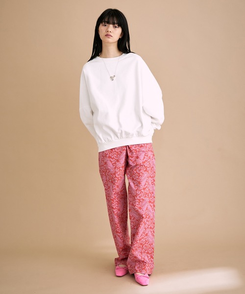 ADAM ET ROPE'（アダムエロペ）の「コクーンスウェット（スウェット・レディース・サックスブルー/ホワイト/チャコールグレー・FREE）」の10枚目の写真