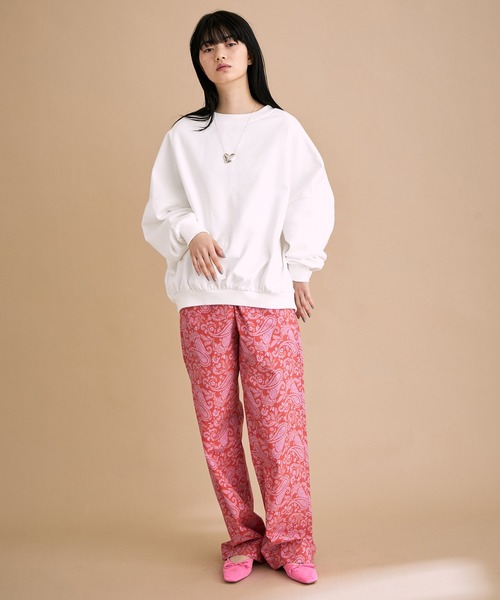 ADAM ET ROPE'（アダムエロペ）の「コクーンスウェット（スウェット・レディース・サックスブルー/ホワイト/チャコールグレー・FREE）」の20枚目の写真