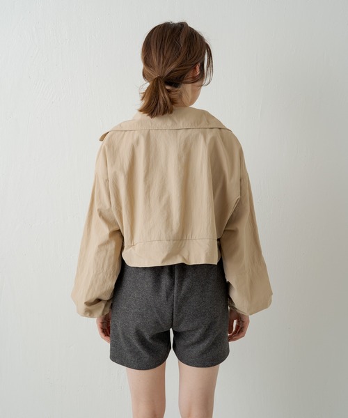 Kastane（カスタネ）の「2WAY取り外しナイロンジャケット（ナイロンジャケット・レディース・ブラック/ライトベージュ・FREE）」の17枚目の写真