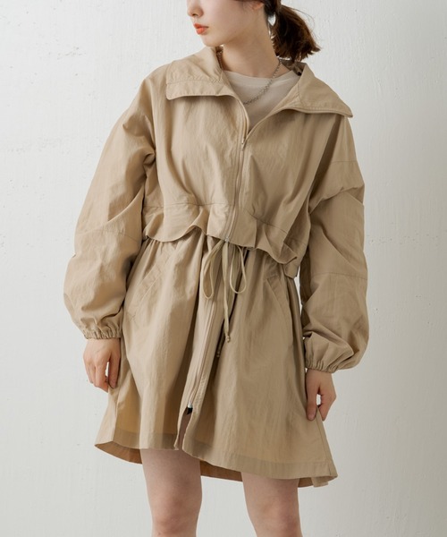 Kastane（カスタネ）の「2WAY取り外しナイロンジャケット（ナイロンジャケット・レディース・ブラック/ライトベージュ・FREE）」の9枚目の写真