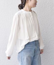 SHIPS | 〈手洗い可能〉レイヤードフレアブラウス◆(シャツ/ブラウス)