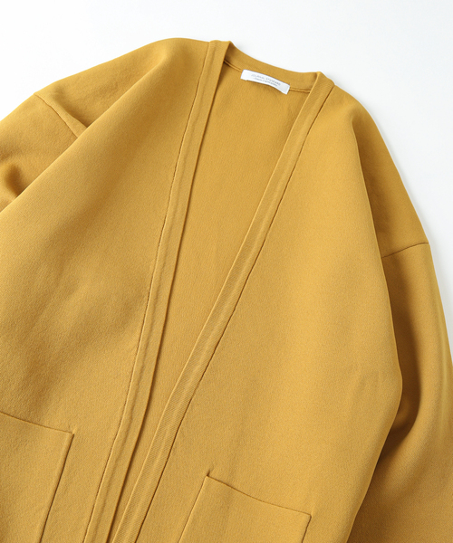 JOURNAL STANDARD(ジャーナルスタンダード)の「ダブルフェイス ボタンレス ニット カーディガン(カーディガン/ボレロ・メンズ・ブラック/ベージュ/イエロー/グリーン/シャーベット・MEDIUM/LARGE)」の4枚目の写真