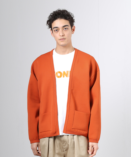 JOURNAL STANDARD(ジャーナルスタンダード)の「ダブルフェイス ボタンレス ニット カーディガン(カーディガン/ボレロ・メンズ・ブラック/ベージュ/イエロー/グリーン/シャーベット・MEDIUM/LARGE)」の5枚目の写真