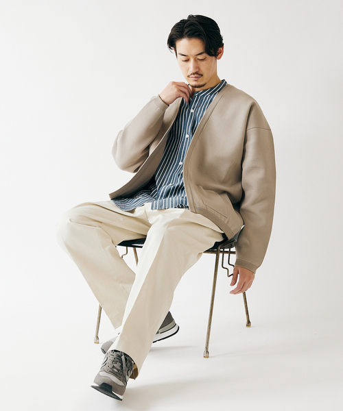 JOURNAL STANDARD(ジャーナルスタンダード)の「ダブルフェイス ボタンレス ニット カーディガン(カーディガン/ボレロ・メンズ・ブラック/ベージュ/イエロー/グリーン/シャーベット・MEDIUM/LARGE)」の11枚目の写真