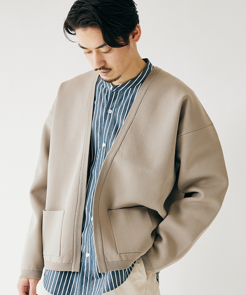 JOURNAL STANDARD(ジャーナルスタンダード)の「ダブルフェイス ボタンレス ニット カーディガン(カーディガン/ボレロ・メンズ・ブラック/ベージュ/イエロー/グリーン/シャーベット・MEDIUM/LARGE)」の13枚目の写真