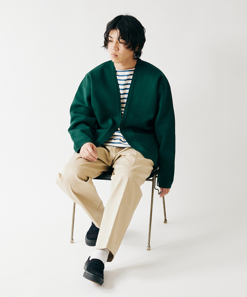 JOURNAL STANDARD(ジャーナルスタンダード)の「ダブルフェイス ボタンレス ニット カーディガン(カーディガン/ボレロ・メンズ・ブラック/ベージュ/イエロー/グリーン/シャーベット・MEDIUM/LARGE)」の18枚目の写真