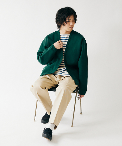 JOURNAL STANDARD(ジャーナルスタンダード)の「ダブルフェイス ボタンレス ニット カーディガン(カーディガン/ボレロ・メンズ・ブラック/ベージュ/イエロー/グリーン/シャーベット・MEDIUM/LARGE)」の19枚目の写真