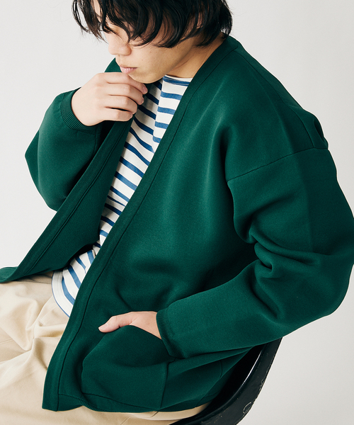 JOURNAL STANDARD(ジャーナルスタンダード)の「ダブルフェイス ボタンレス ニット カーディガン(カーディガン/ボレロ・メンズ・ブラック/ベージュ/イエロー/グリーン/シャーベット・MEDIUM/LARGE)」の21枚目の写真