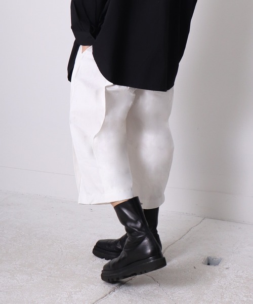 THE MORNING AFTER（ザ モーニング アフター）の「フロントタックワイドクロップドパンツ（その他パンツ・メンズ・ブラック/ホワイト/ベージュ・FREE）」の8枚目の写真