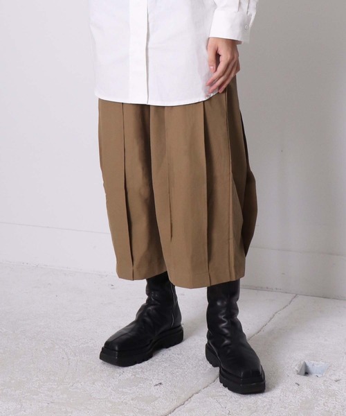 THE MORNING AFTER（ザ モーニング アフター）の「フロントタックワイドクロップドパンツ（その他パンツ・メンズ・ブラック/ホワイト/ベージュ・FREE）」の19枚目の写真