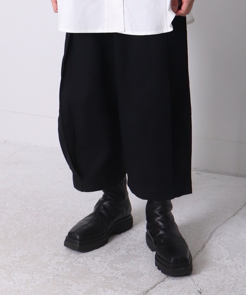 THE MORNING AFTER（ザ モーニング アフター）の「フロントタックワイドクロップドパンツ（その他パンツ・メンズ・ブラック/ホワイト/ベージュ・FREE）」の20枚目の写真