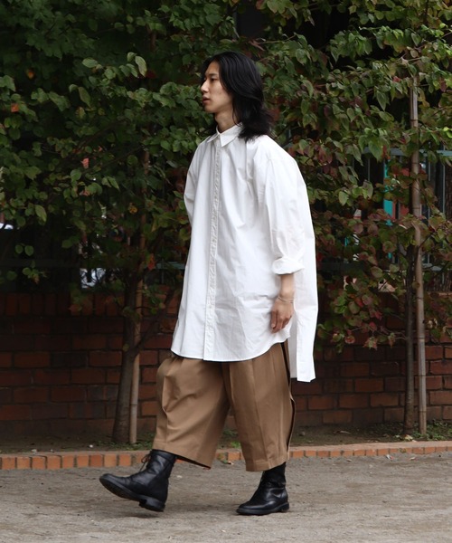 THE MORNING AFTER（ザ モーニング アフター）の「フロントタックワイドクロップドパンツ（その他パンツ・メンズ・ブラック/ホワイト/ベージュ・FREE）」の18枚目の写真