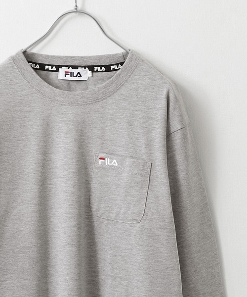 FILA  フェイク レイヤード 胸ワンポイント ロンT
