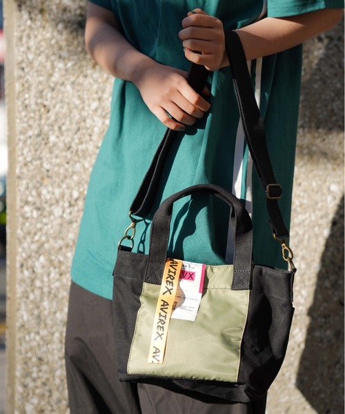 AVIREX（アヴィレックス）の「【直営店限定】CANVAS MINI TOTE BAG/ キャンバスミニトートバック（トートバッグ・レディース・ブラック/キナリ・FREE）」の6枚目の写真