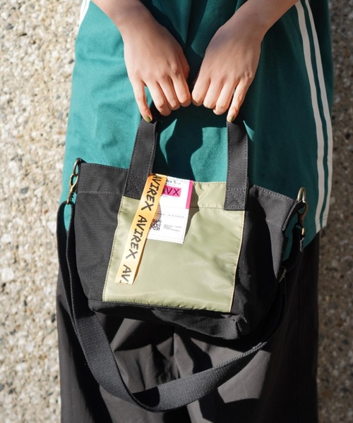 AVIREX（アヴィレックス）の「【直営店限定】CANVAS MINI TOTE BAG/ キャンバスミニトートバック（トートバッグ・レディース・ブラック/キナリ・FREE）」の12枚目の写真