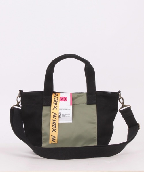 AVIREX（アヴィレックス）の「【直営店限定】CANVAS MINI TOTE BAG/ キャンバスミニトートバック（トートバッグ・レディース・ブラック/キナリ・FREE）」の9枚目の写真