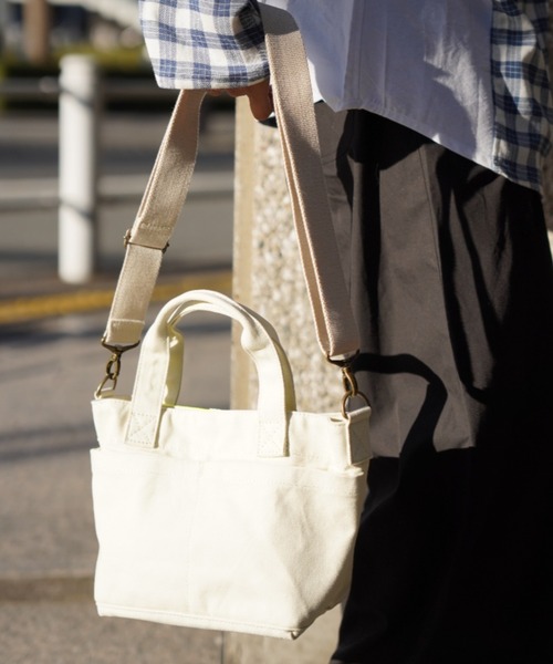 AVIREX（アヴィレックス）の「【直営店限定】CANVAS MINI TOTE BAG/ キャンバスミニトートバック（トートバッグ・レディース・ブラック/キナリ・FREE）」の8枚目の写真