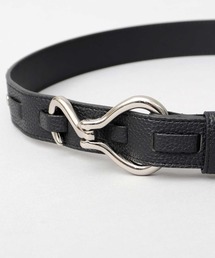 glabella（グラベラ）の「フックバックル ベルト 2サイズ展開（フラッシュシルバー・ゴールド・ブラックニッケル・マットブラック・フラッシュシルバー/クロコ帯・アンティークシルバー・アンティークゴールド・アンティークゴールド/ダークブラウン帯・フラッシュシルバー/シボ帯・ゴールド×シルバー）（ベルト）」