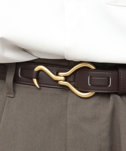 glabella（グラベラ）の「フックバックル ベルト 2サイズ展開（フラッシュシルバー・ゴールド・ブラックニッケル・マットブラック・フラッシュシルバー/クロコ帯・アンティークシルバー・アンティークゴールド・アンティークゴールド/ダークブラウン帯・フラッシュシルバー/シボ帯・ゴールド×シルバー）（ベルト・メンズ・ブラック/ブラック系その他/ブラック系その他2/ブラック系その他3/ブラック系その他4/ダークブラウン/ブラック系その他7/ブラック系その他5/ブラック系その他6/ブラック系/ブラック系1・FREE/S）」の11枚目の写真