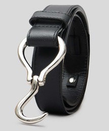 glabella（グラベラ）の「フックバックル ベルト 2サイズ展開（フラッシュシルバー・ゴールド・ブラックニッケル・マットブラック・フラッシュシルバー/クロコ帯・アンティークシルバー・アンティークゴールド・アンティークゴールド/ダークブラウン帯・フラッシュシルバー/シボ帯・ゴールド×シルバー）（ベルト）」