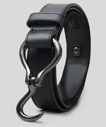 glabella（グラベラ）の「フックバックル ベルト 2サイズ展開（フラッシュシルバー・ゴールド・ブラックニッケル・マットブラック・フラッシュシルバー/クロコ帯・アンティークシルバー・アンティークゴールド・アンティークゴールド/ダークブラウン帯・フラッシュシルバー/シボ帯・ゴールド×シルバー）（ベルト）」