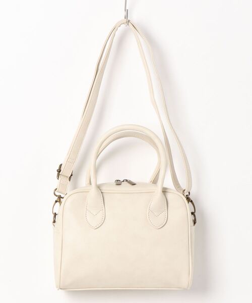 Samansa Mos2（サマンサ モスモス）の「ボストンショルダーバッグ（ショルダーバッグ・レディース・ブラウン/オフホワイト/ブラック・ﾌﾘ-）」の2枚目の写真