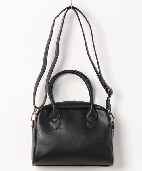 Samansa Mos2（サマンサ モスモス）の「ボストンショルダーバッグ（ショルダーバッグ・レディース・ブラウン/オフホワイト/ブラック・ﾌﾘ-）」の4枚目の写真