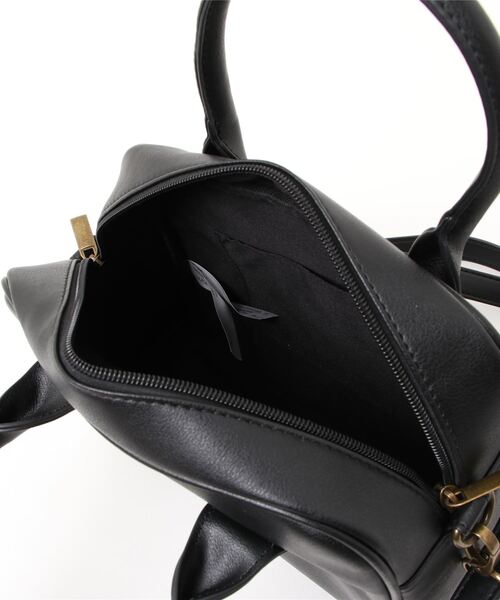 Samansa Mos2（サマンサ モスモス）の「ボストンショルダーバッグ（ショルダーバッグ・レディース・ブラウン/オフホワイト/ブラック・ﾌﾘ-）」の6枚目の写真