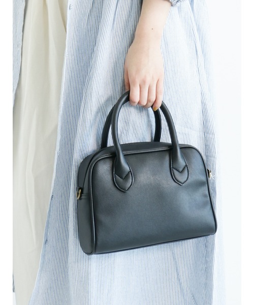 Samansa Mos2（サマンサ モスモス）の「ボストンショルダーバッグ（ショルダーバッグ・レディース・ブラウン/オフホワイト/ブラック・ﾌﾘ-）」の3枚目の写真