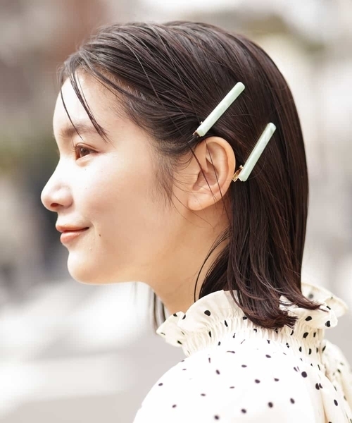 a.v.v（アーヴェヴェ）の「【2ピースSET】淡色マーブルバレッタ（バレッタ/ヘアクリップ・レディース・ミント/クリーム/ライトピンク・38）」の10枚目の写真