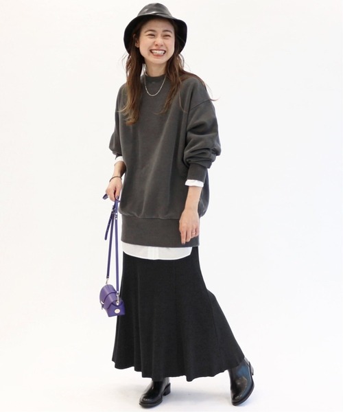 JOURNAL STANDARD relume（ジャーナルスタンダード　レリューム）の「《WEB限定追加2》コットンマーメイドイージースカート（スカート・レディース・ブラック・FREE）」の2枚目の写真